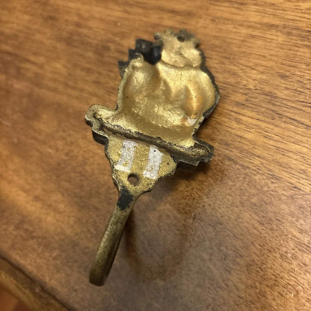 Vintage Brass Wall Hook Nautical‎ Sailing Ship Elizabethan Galleon